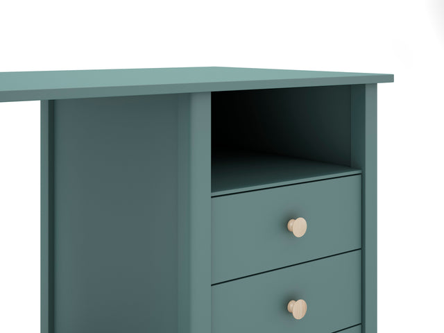 Escritorio Infantil Rectangular Max 120 Verde Kaki & Pino