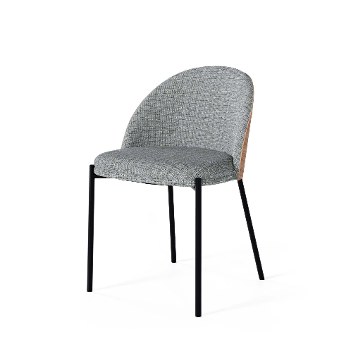Juego de 4 Sillas de comedor Tapizada Casandra Taupe