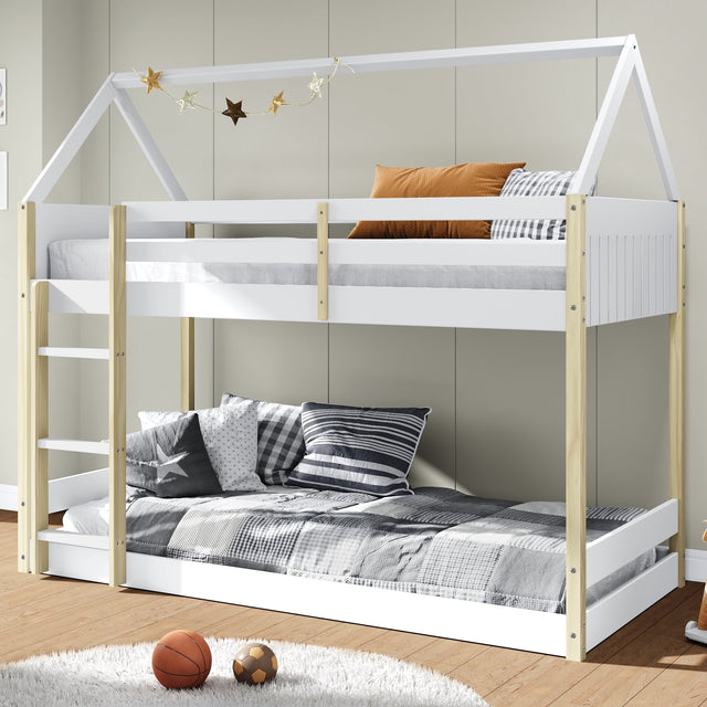 Litera Infantil Casita Sila 200 Blanco & Pino