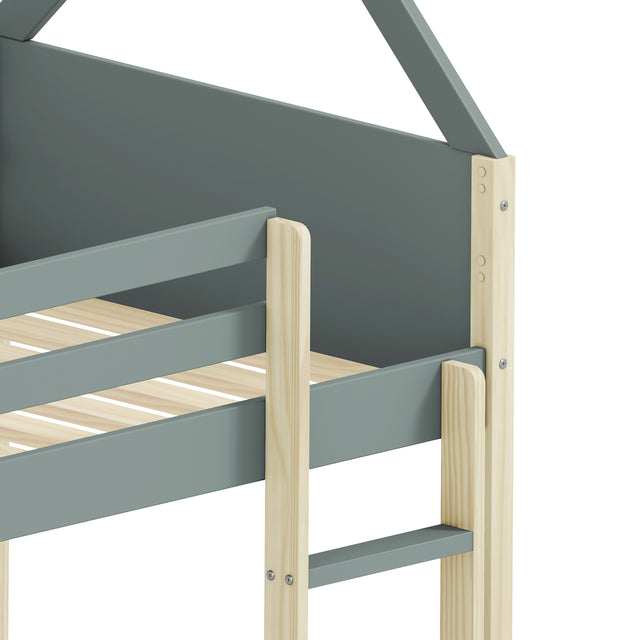 Litera Infantil Casita Sila 200 Verde Kaki & Pino