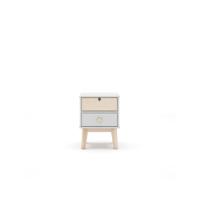 Mesita de Noche Infantil Estefanía 40 Blanco & Pino