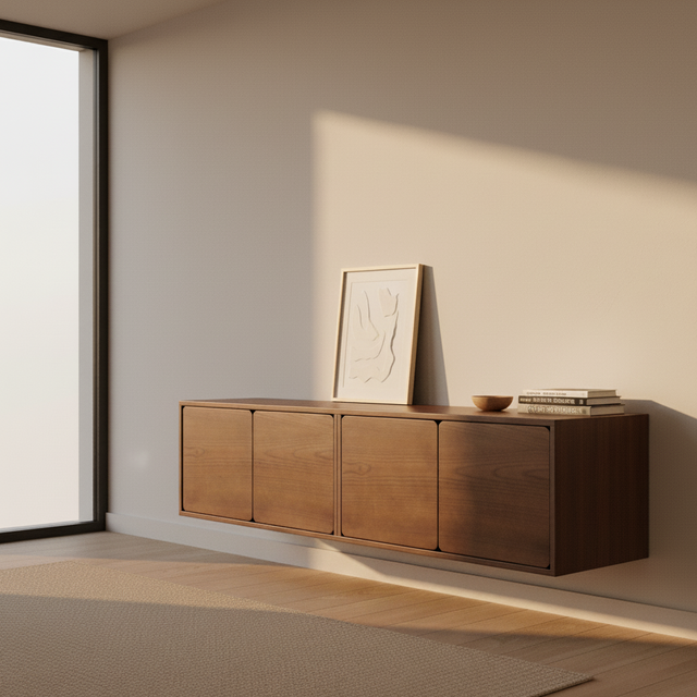 Mueble TV Flotante Penxat 160 Natural - 4 Puertas