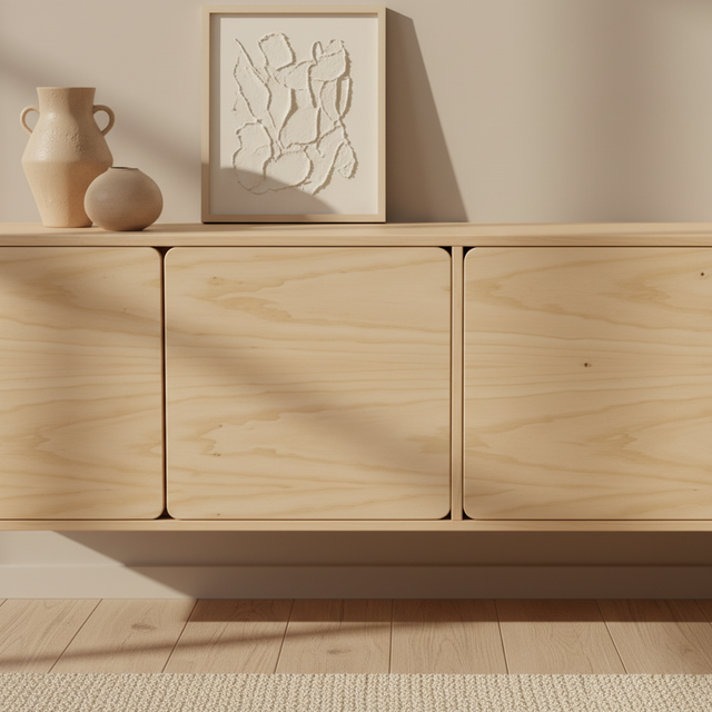 Mueble TV Flotante Penxat 160 Natural - 4 Puertas