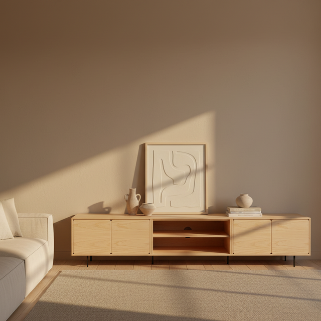 Mueble TV Penxat 240 Natural - 4 puertas 1 balda