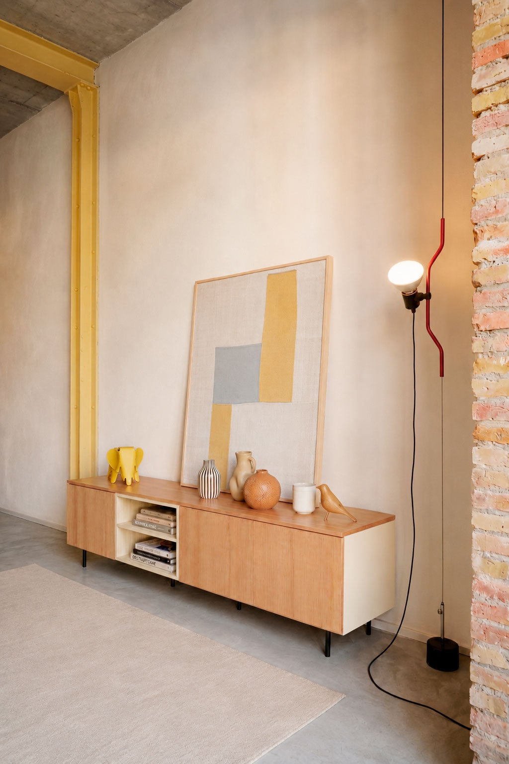 Nolla 200 Cream & Wood TV Unit