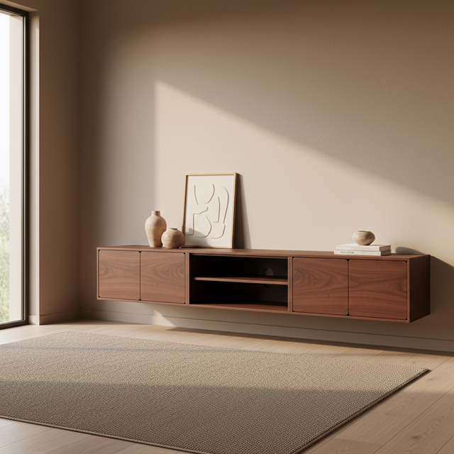 Mueble TV Penxat 240 Natural - 4 puertas 1 balda