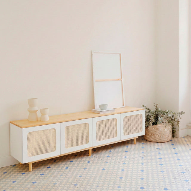 Mueble TV Nolla 200 Blanco Curvy #92