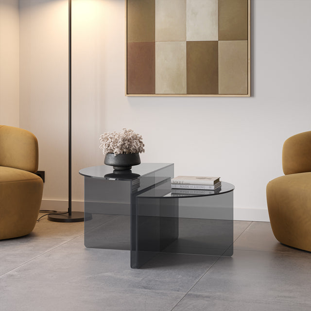 Set 2 Mesas centro Velta Gris Azulado