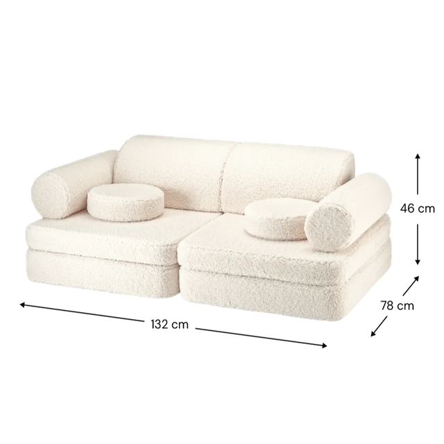 Settee blanco crema