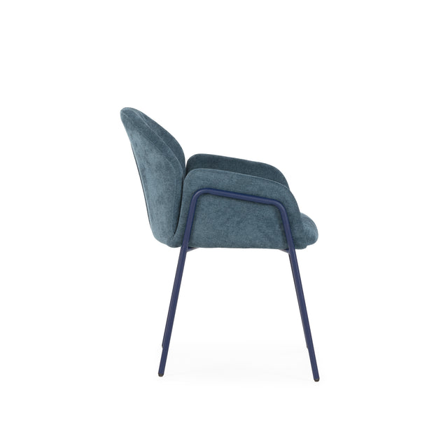 Silla de Comedor Tapizada Aslin Azul