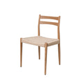 Silla de Comedor Bonnie Roble & Cuerda Natural "Slowpop" con roble natural, madera natural vista principal para comedor de estilo nórdico
