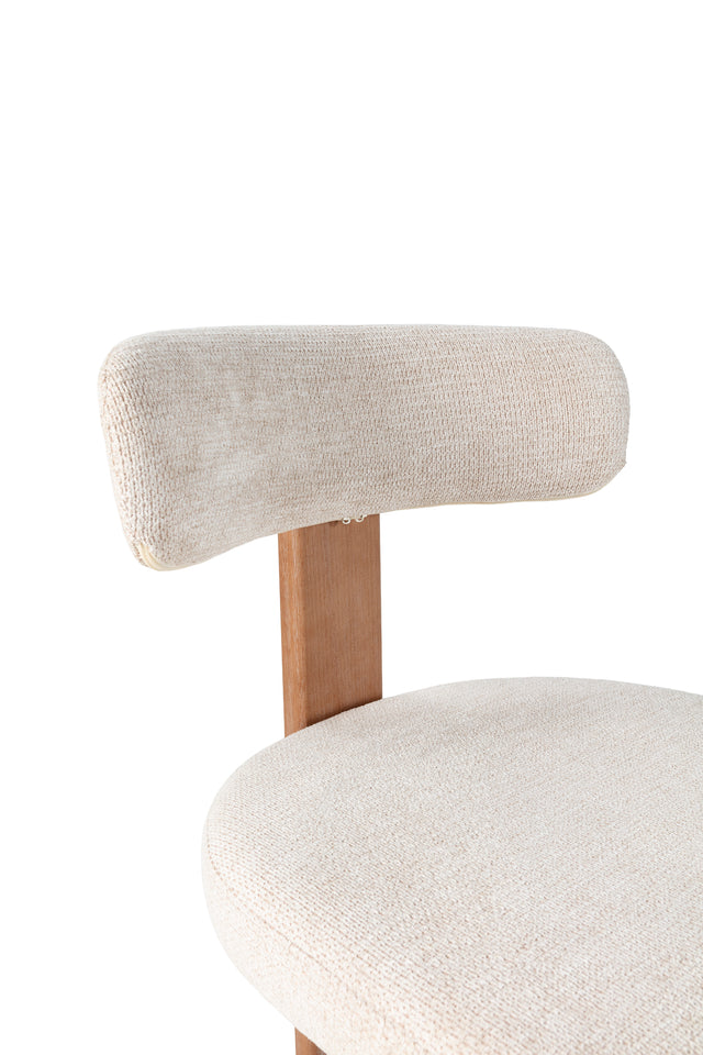 Silla de Comedor Nadia Beige Roble Lavado