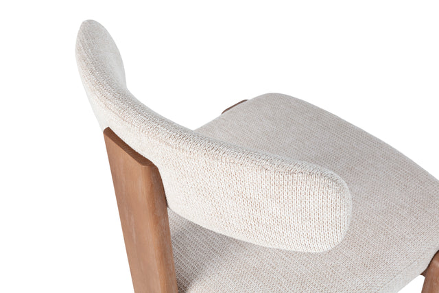 Silla de Comedor Nadia Beige Roble Lavado