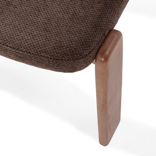 Silla de Comedor Tapizada Nadia Marrón & Roble