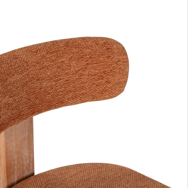 Silla de Comedor Tapizada Nadia Teja & Roble