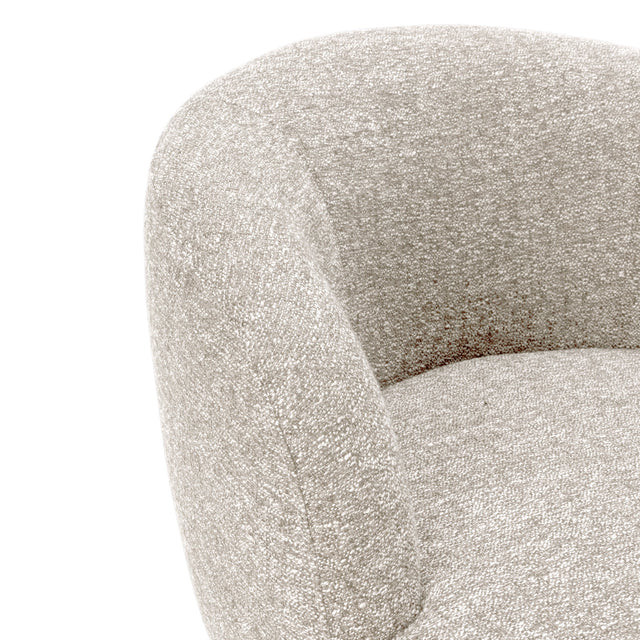 Sillón Tapizado Giratorio Dali Beige