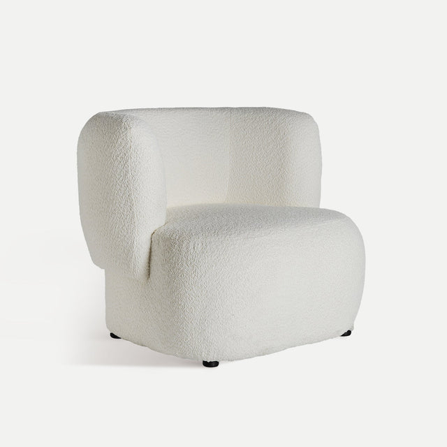 Sillón Tapizado Bats Bouclé Blanco