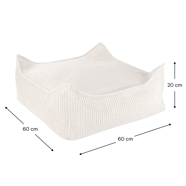 Silla de bolsa de frijoles de malvavisco y otomano