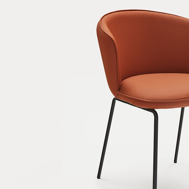 Silla de Comedor Tapizada Add Terracota