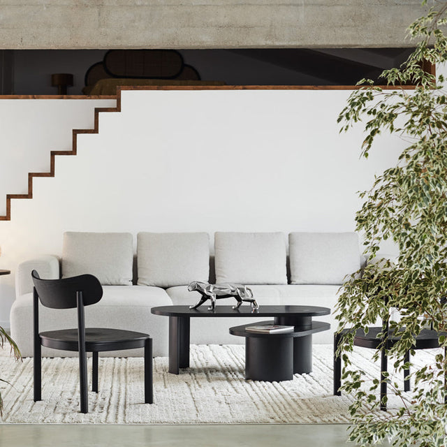 Mesa de Centro Ovalada Nori 95 Negra