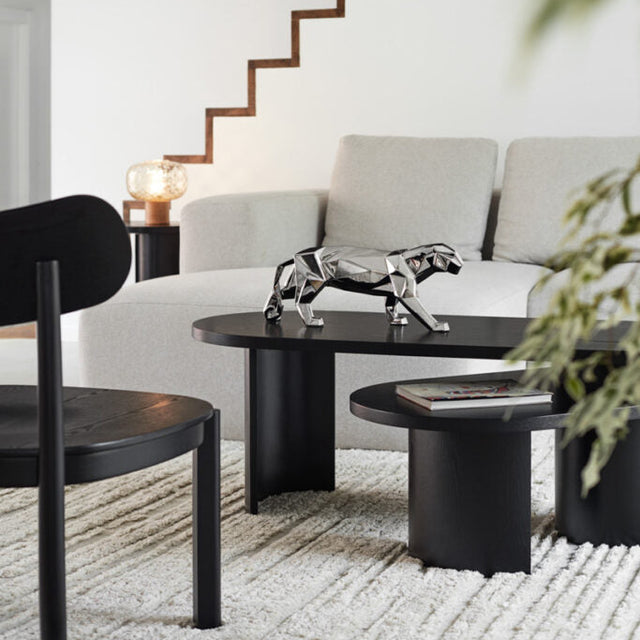 Mesa de Centro Ovalada Nori 95 Negra