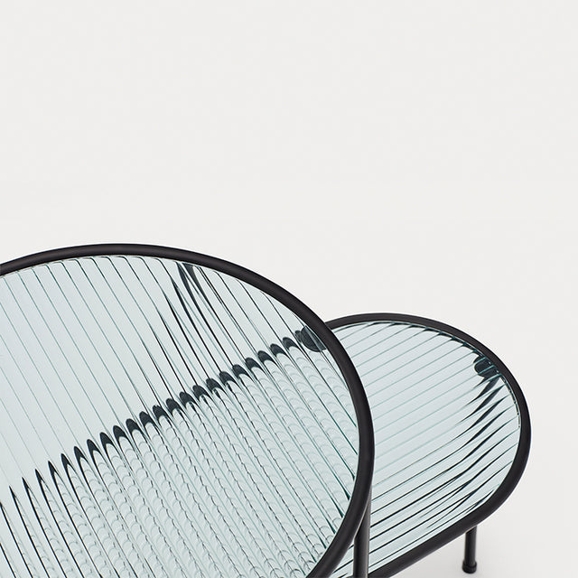 Mesa Auxiliar Nix 60 Vidrio & Negro