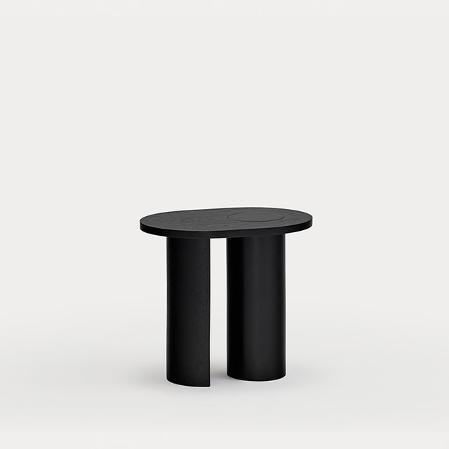 Mesa Auxiliar Ovalada Nori 60 Negro