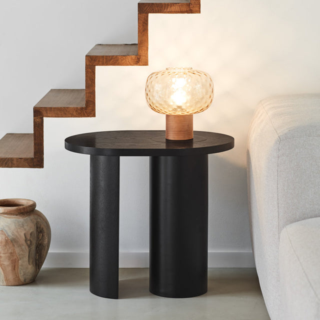 Mesa Auxiliar Ovalada Nori 60 Negro