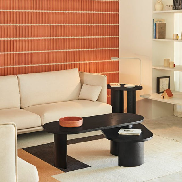 Mesa de Centro Ovalada Nori 95 Negra