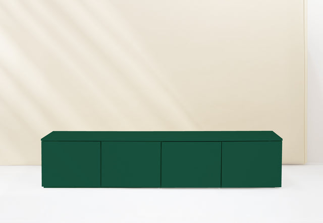 Mueble de TV de 200cm Nolla Verde Musgo - RAL6005 Slowdeco