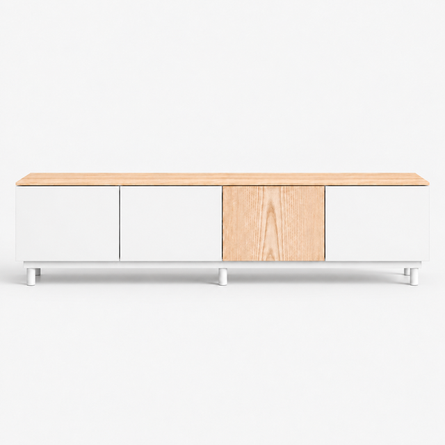 Nolla 200 Cream & Wood TV Unit