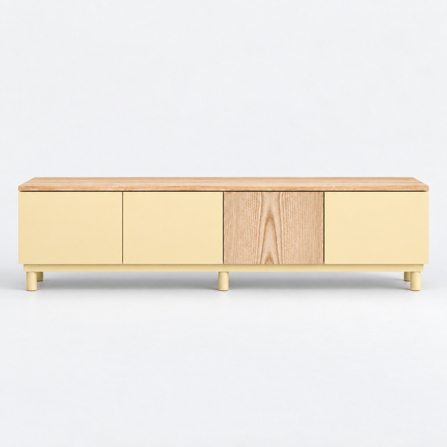 Nolla 200 Cream & Wood TV Unit