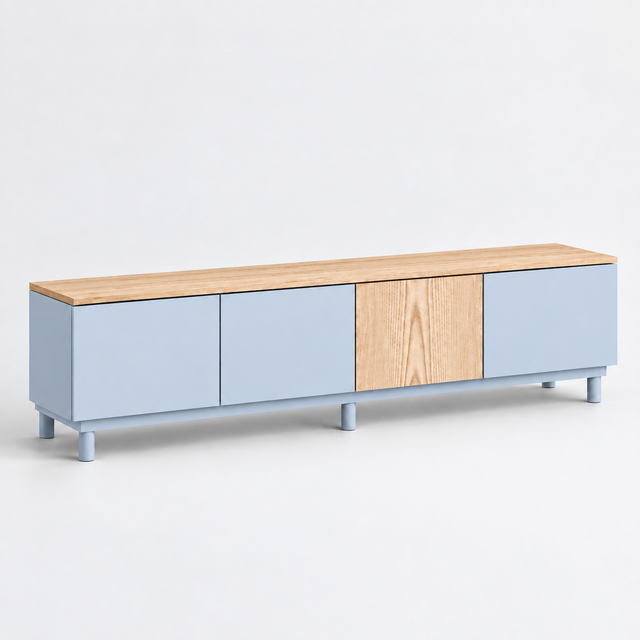 Nolla 200 Cream & Wood TV Unit