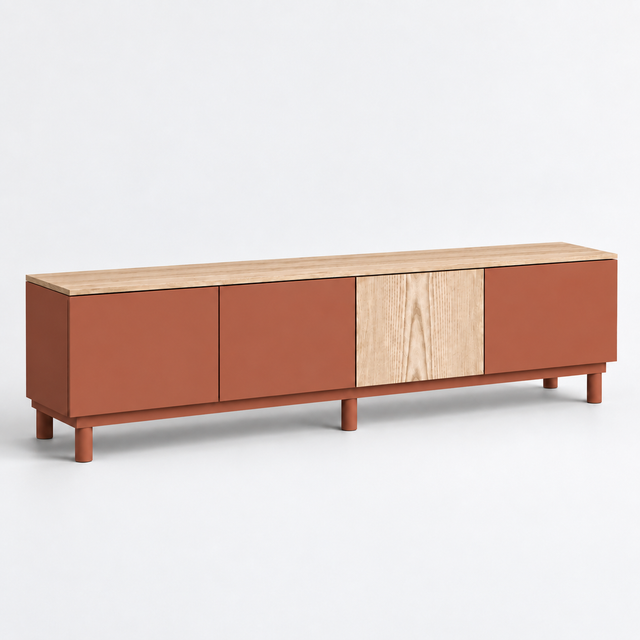 Nolla 200 Cream & Wood TV Unit