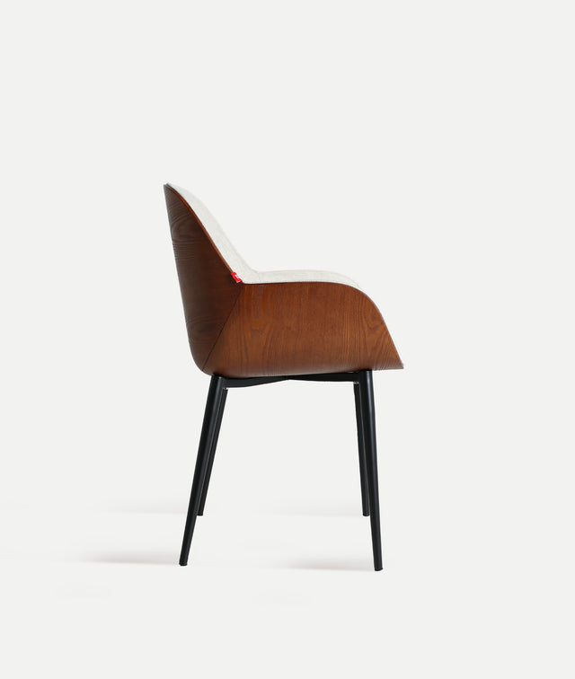 Silla Tapizada Beesd Blanco Roto