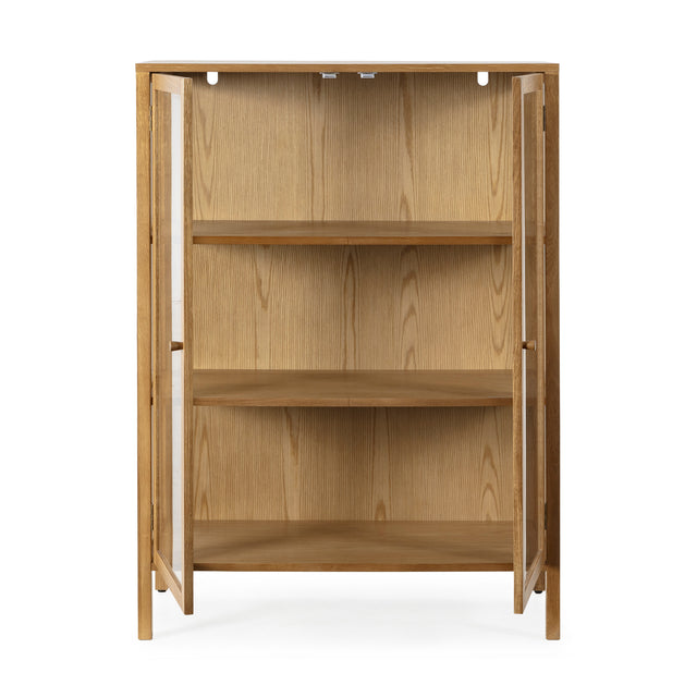 Aparador Vitrina Ceci 90 Roble & Cristal