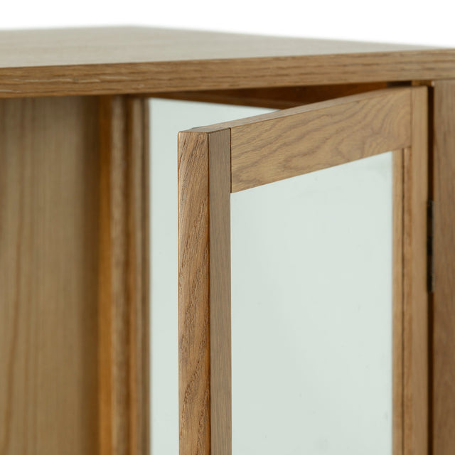 Aparador Vitrina Ceci 90 Roble & Cristal