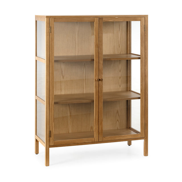 Aparador Vitrina Ceci 90 Roble & Cristal