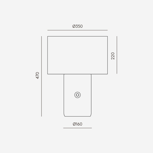Medidas Lámpara sobremesa Sand terrazo gris Aromas del Campo Slowdeco