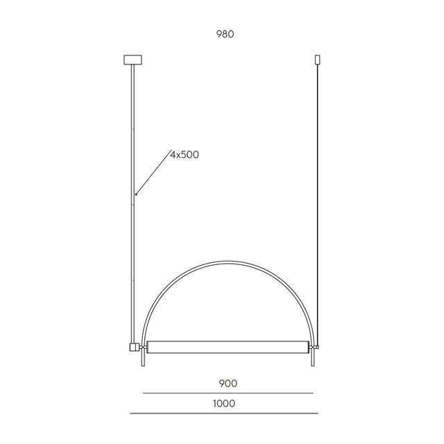 Medidas Lámpara colgante Arc Aromas del Campo Slowdeco