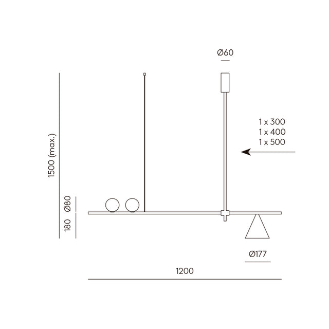 Medidas Lampara colgante Cra Aromas del Campo Slowdeco
