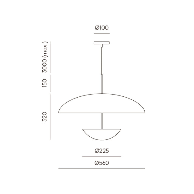 Medidas Lampara colgante Ell Aromas del Campo Slowdeco