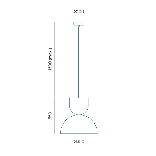 Medidas Lámpara colgante Gam Aromas del Campo Slowdeco