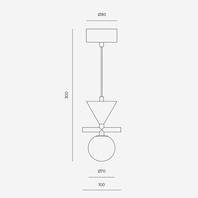 Medidas Lámpara colgante One Aromas del campo Slowdeco