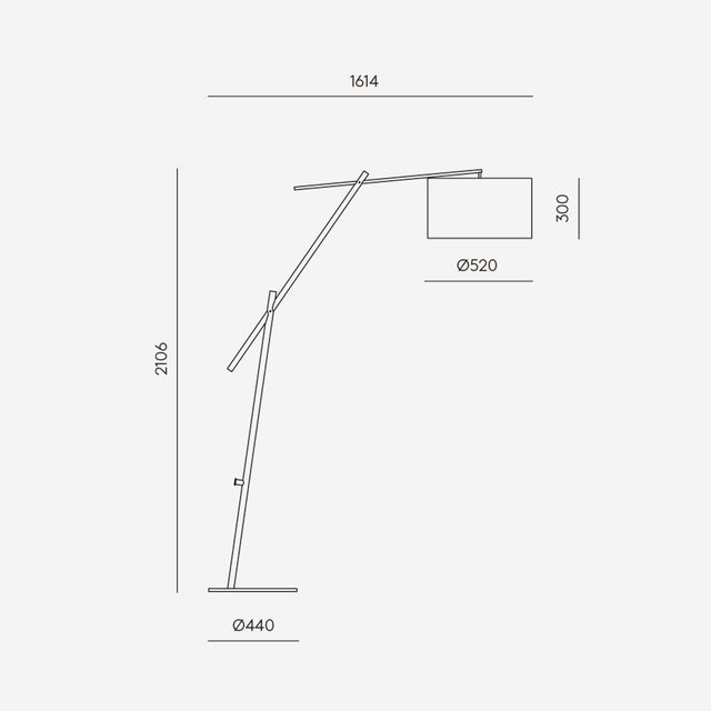 Medidas Lámpara de pie Ari Aromas del Campo Slowdeco