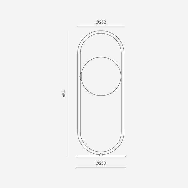 Medidas Lámpara sobremesa Abba Aromas del Campo Slowdeco