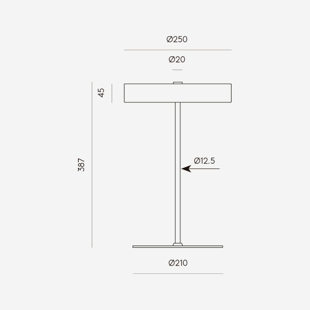 Medidas Lámpara sobremesa Amb Aromas del Campo Slowdeco