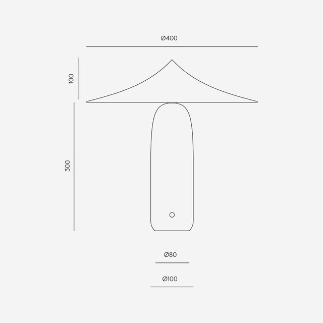 Medidas Lámpara sobremesa Kin Aromas del Campo Slowdeco