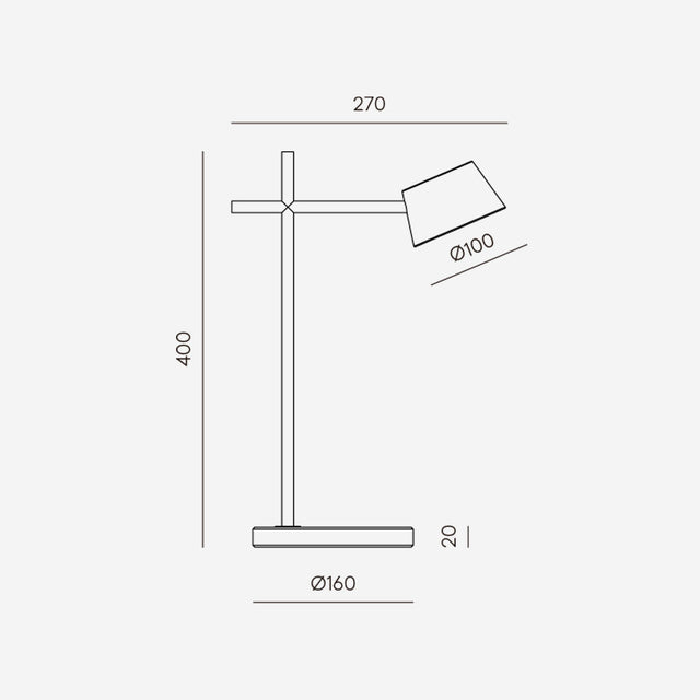 Medidas Lámpara sobremesa Ner Aromas del CAmpo Slowdeco