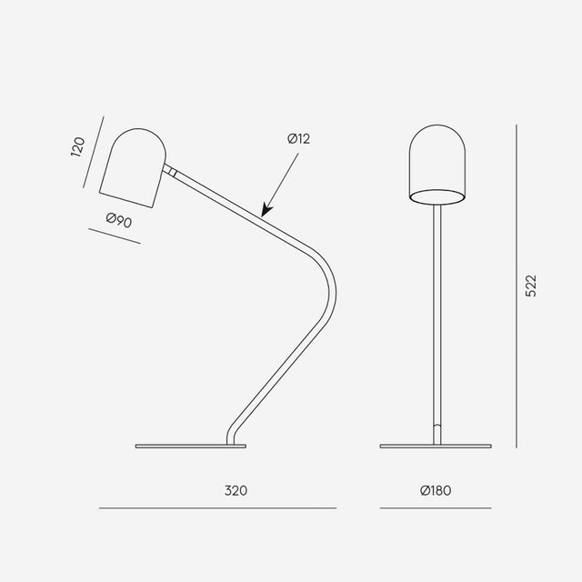 Medidas Lámpara sobremesa Pip Aromas del campo Slowdeco